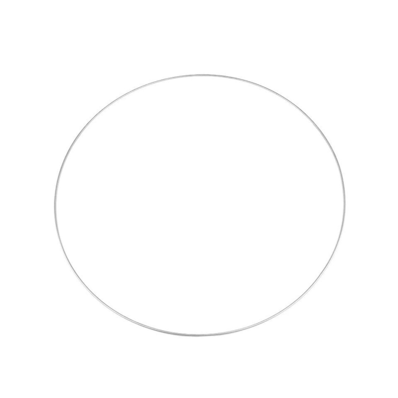 Kovový kruh strieborný, priemer 60 cm 
