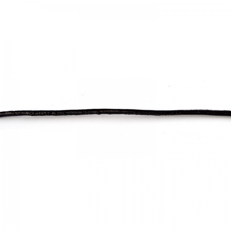 Kožená šnúrka z kravskej kože, tmavá hnedá, 1,5 mm