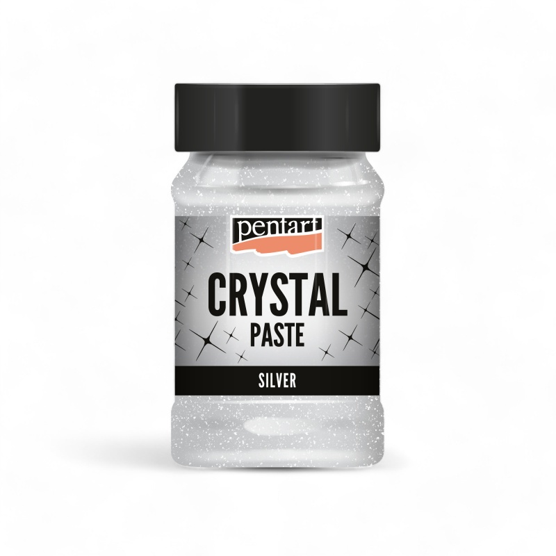 Krištáľová pasta, Crystal Paste, 100 ml, strieborná