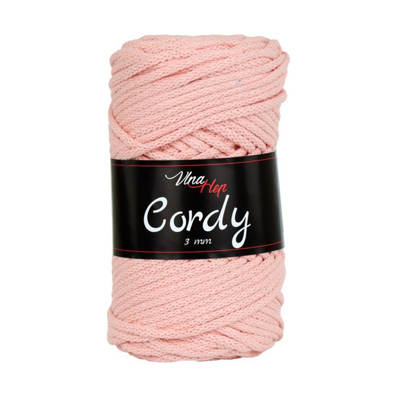 Macramé pletená šnúra Cordy, 3 mm, 100 m, 8011 lososová