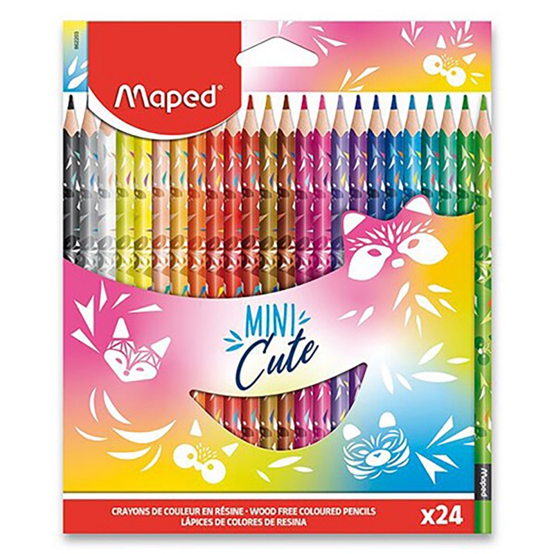 MAPED Pastelky trojhranné, MINI CUTE, 24 ks