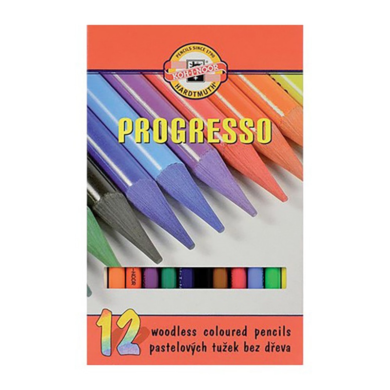 Pastelky Progresso KOH-I-NOOR, sada 12 ks