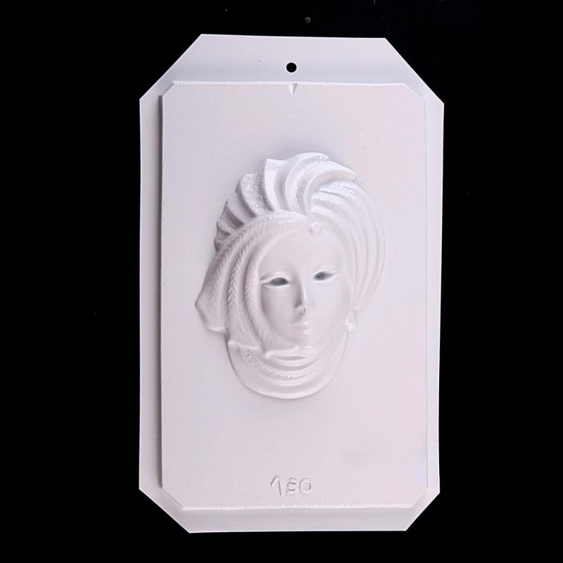 Plastová forma, 18 x 28 cm, benátske masky ženské