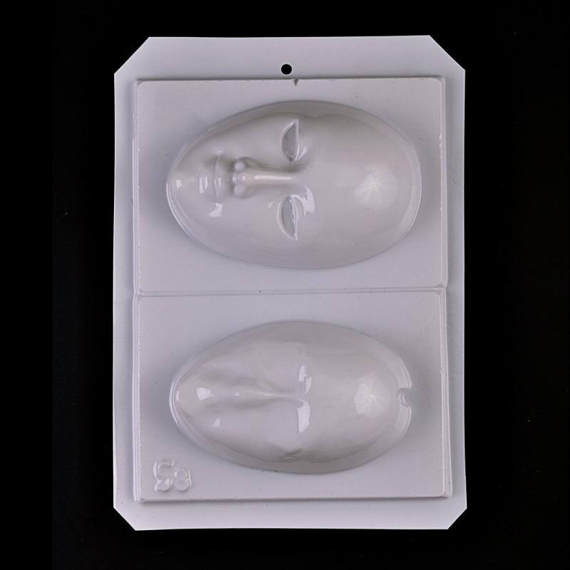 Plastová forma, 18x28 cm, tváre, masky