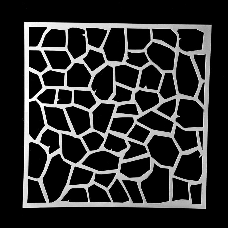 Plastová šablóna, štvorec 13 x 13 cm, vzor srsti