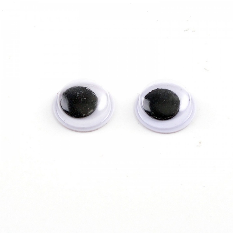 Plastové oči okrúhle, 7 mm, 100 ks