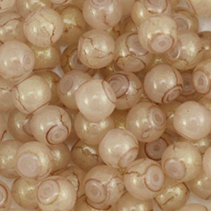 Praskačky gulička béžovozlatá 4 mm, 20 ks