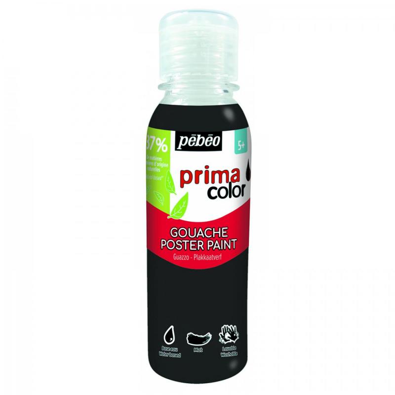 Primacolor Liquid, temperová farba, 150 ml, 026 Black