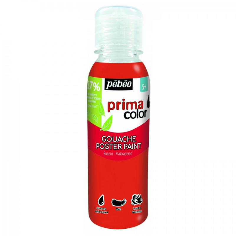 Primacolor Liquid, temperová farba, 150 ml, 050 Primary red