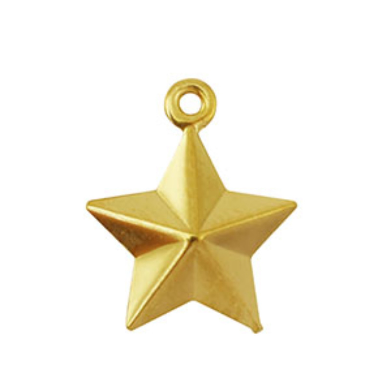 Prívesok z nerezovej ocele, hviezda zlatá