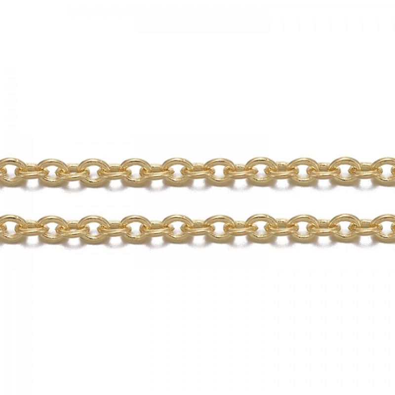 Retiazka oteruvzdorná, 2 x 1,5 mm, zlatá, 1 m