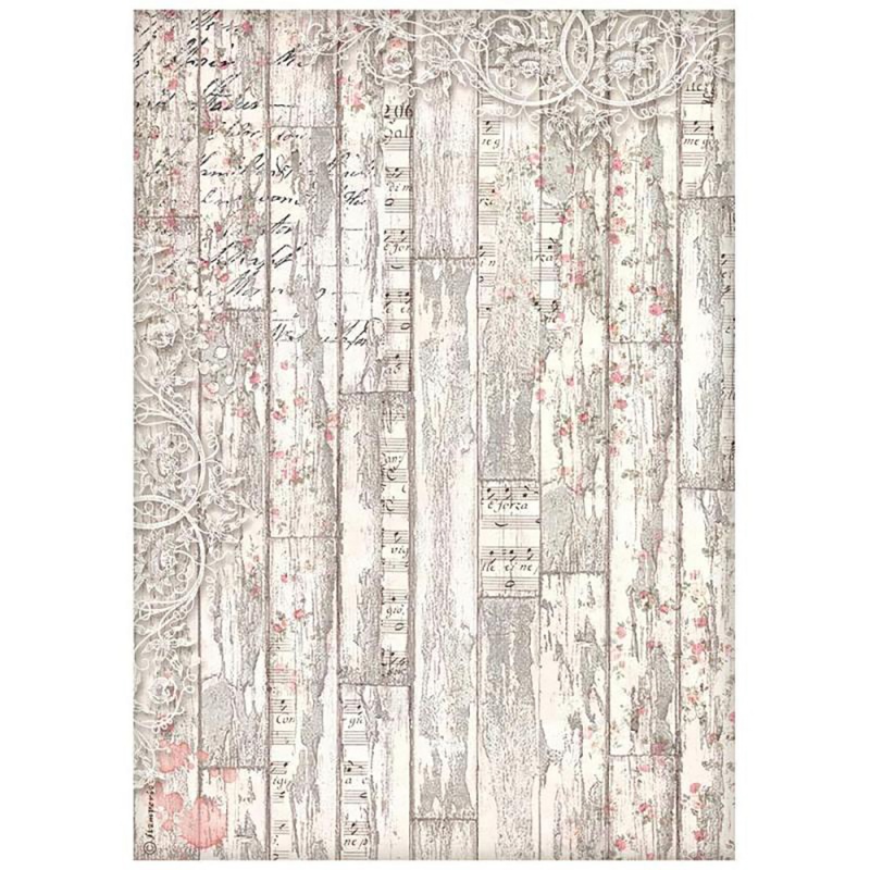 Ryžový papier, A4, Sweet Winter wood pattern