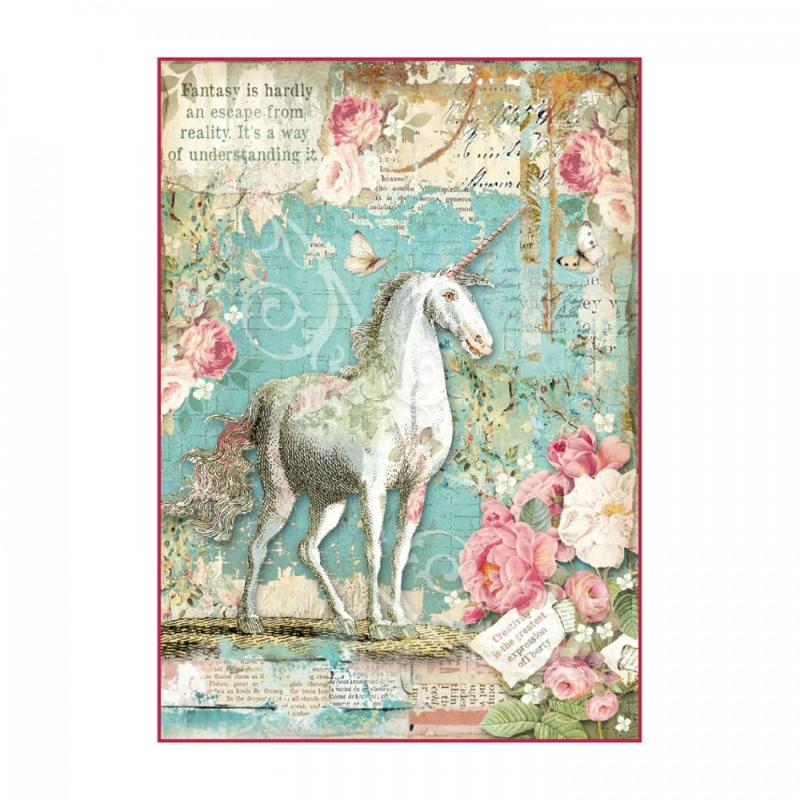 Ryžový papier, A4, Wonderland unicorn