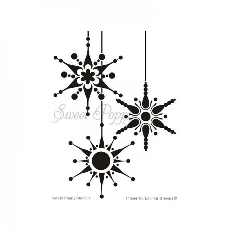 Šablóna, kovová, 11 x 14,5 cm, Snowflake bauble