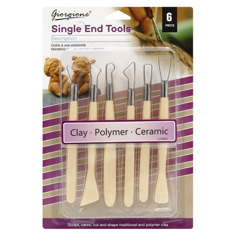 Sada nástrojov na modelovanie z hliny, 6 ks