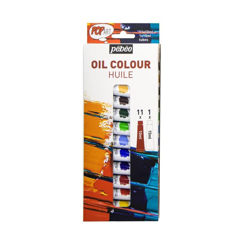 Sada olejových farieb Pop Art, 11 x 10 ml + 1 x 15 ml