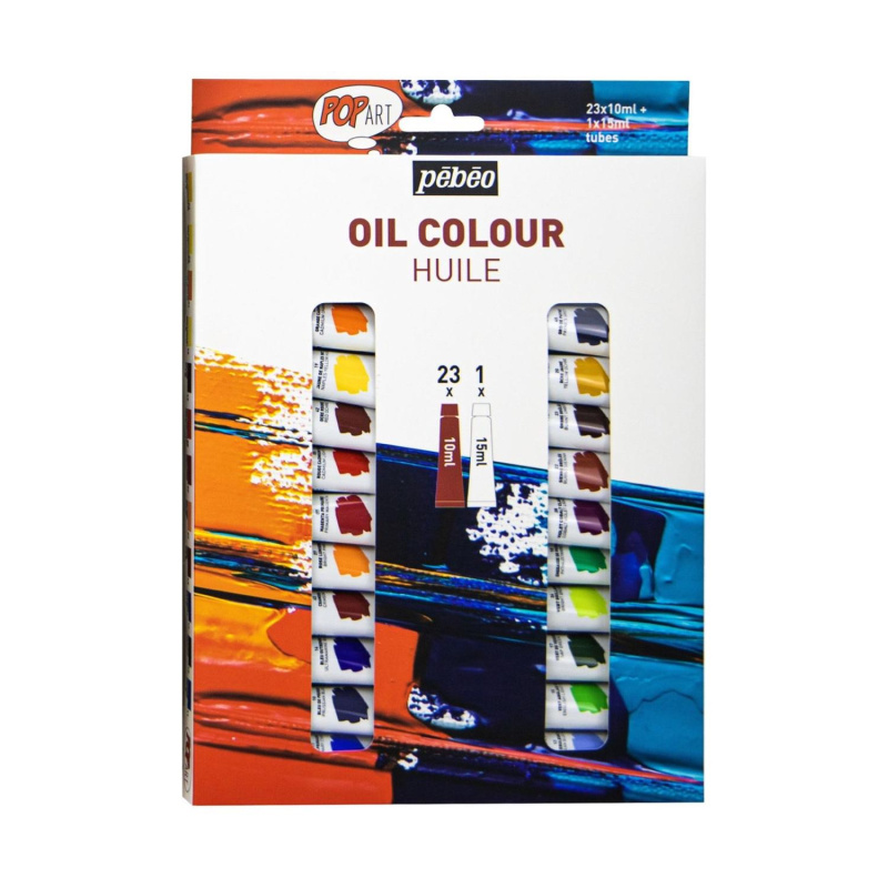 Sada olejových farieb Pop Art, 23 x 10 ml + 1 x 15 ml