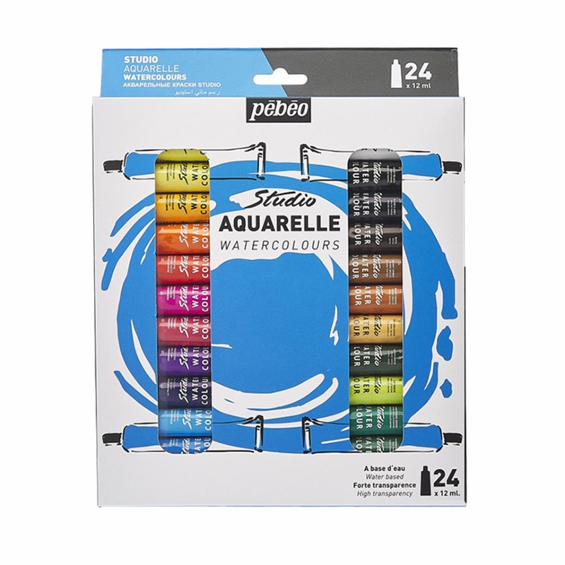 Sada Studio Aquarelle watercolours 24 x 12 ml