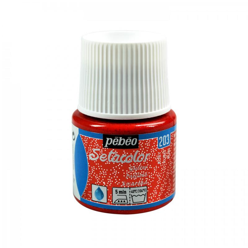 Setacolor light 45 ml, glitter, 203 Ruby