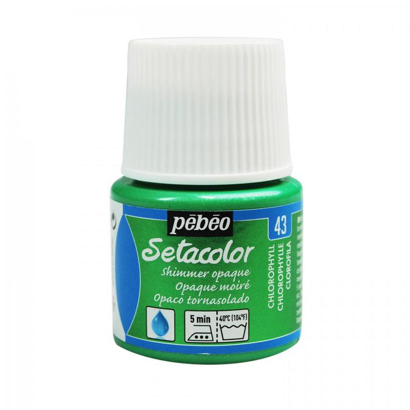Setacolor opaque 45 ml, 43 Shimmer chlorophyll