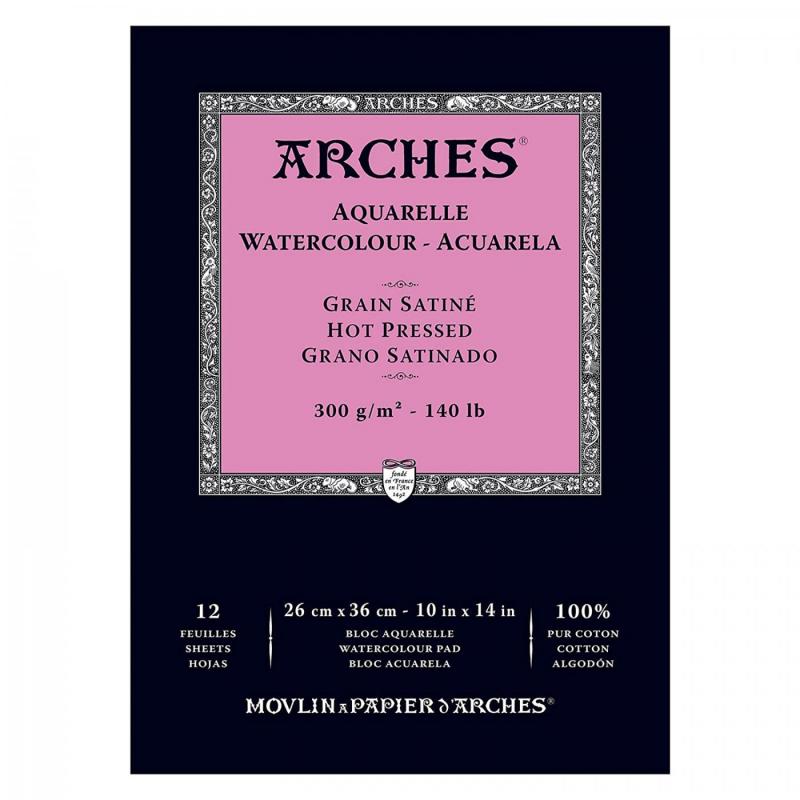 Skicár Arches na akvarel HP, 26 x 36 cm, 300 g, 12 listov