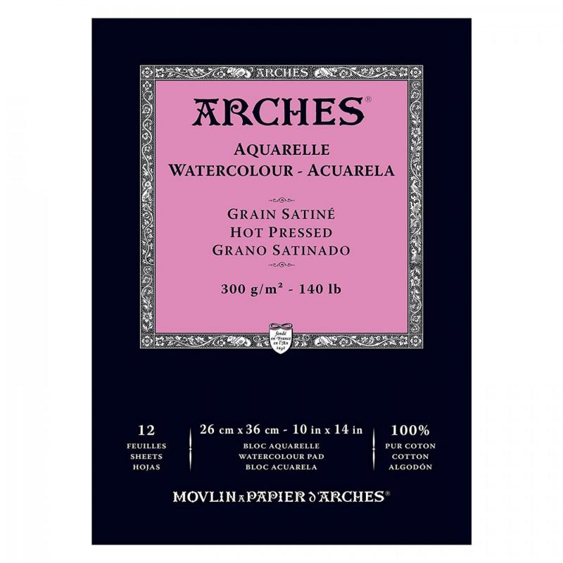 Skicár Arches na akvarel HP, 26 x 36 cm, 300 g, 12 listov