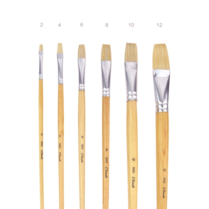 Štetec t-brush 6002, white bristle, plochý n° 10