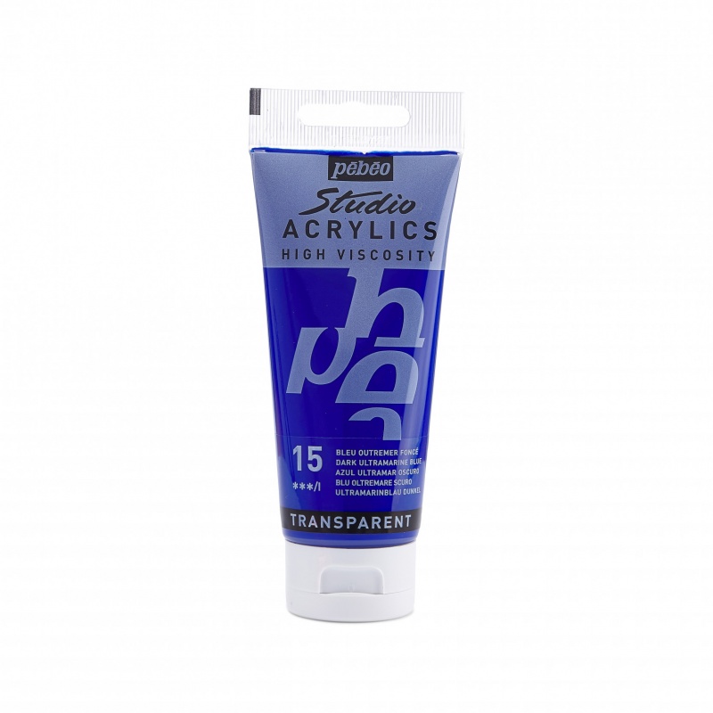 Studio Acrylics 100 ml, 15 Dark ultramarine blue