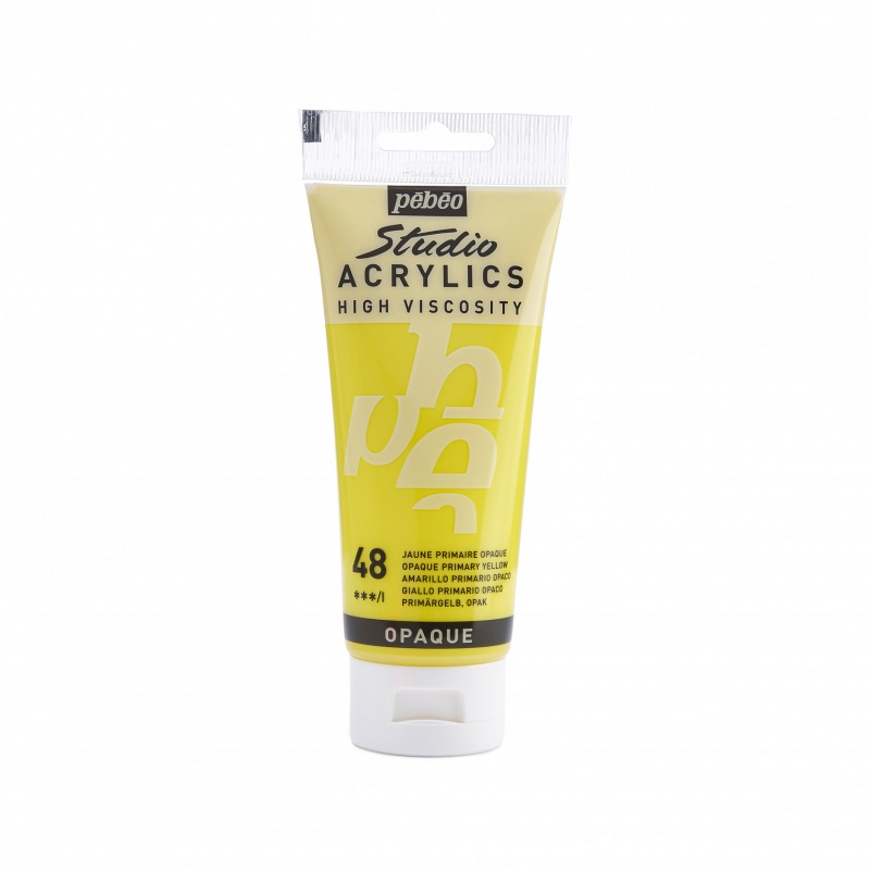 Studio Acrylics 100 ml, 48 Opaque Primary yellow