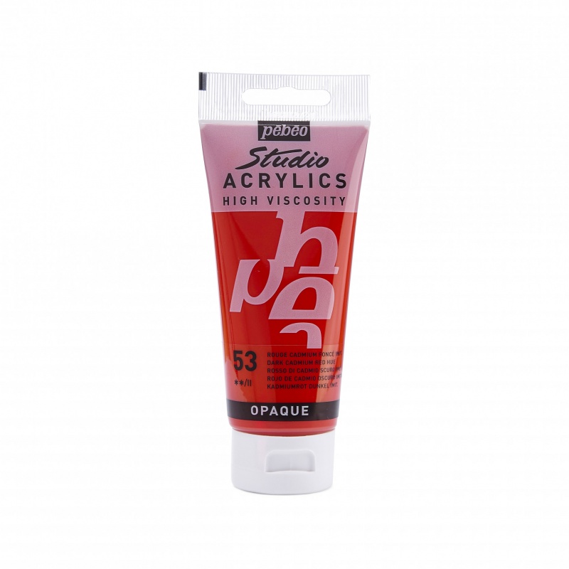 Studio Acrylics 100 ml, 53 Dark cadmium red