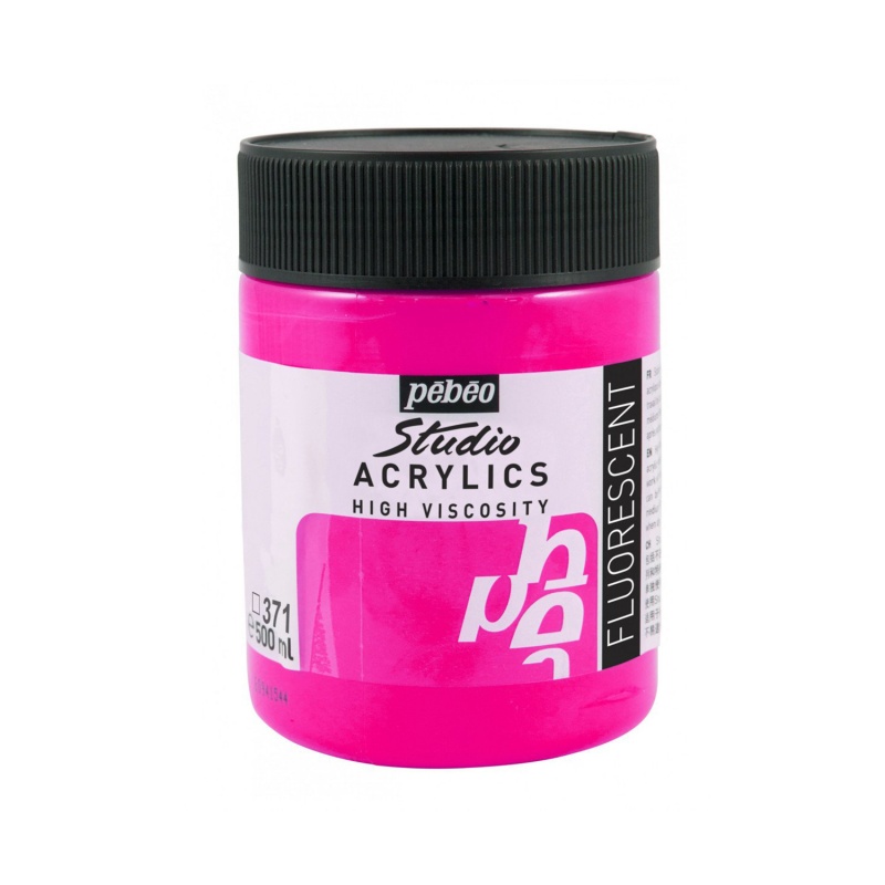 Studio Acrylics 500 ml, 371  Fluorescent pink