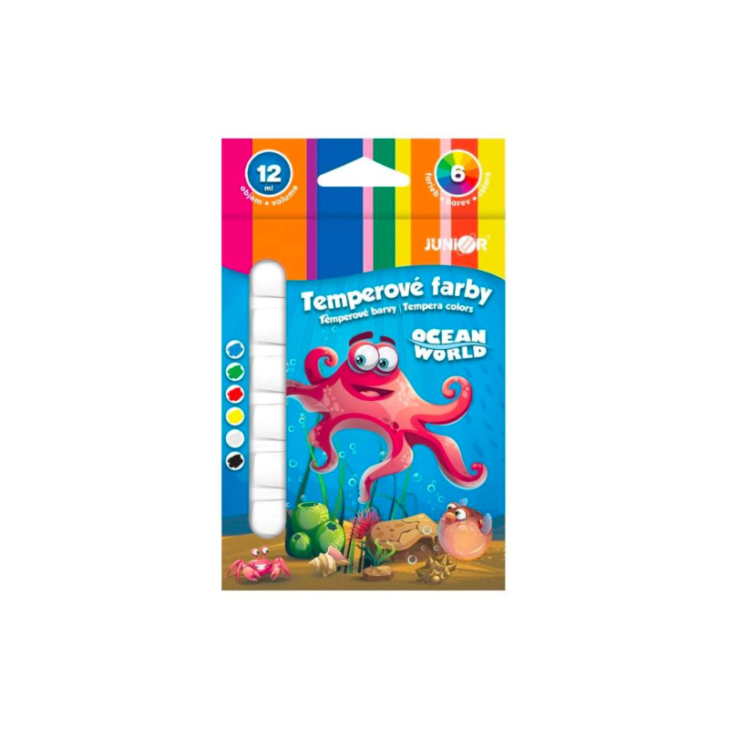 Temperové farby Ocean World 12 ml, sada 6 ks