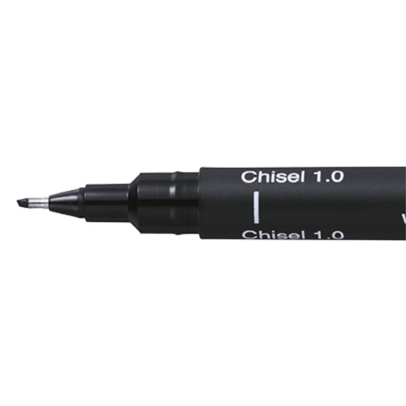 UNI PIN marker, zrezaný hrot, 1 mm čierny