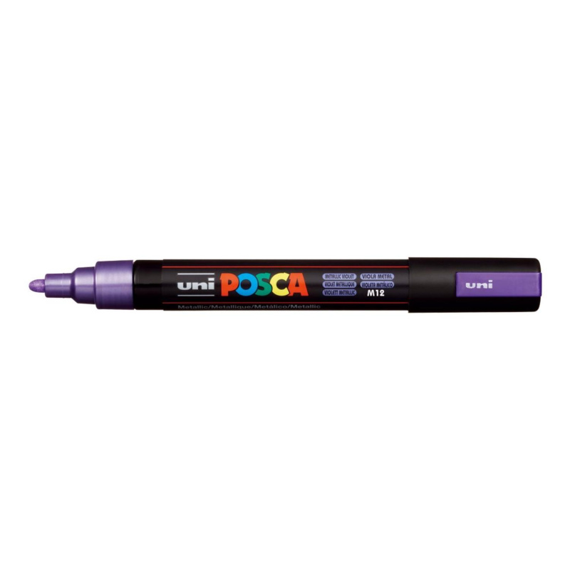 Uni Posca fixka PC-5M, 2,5 mm, metalická fialová