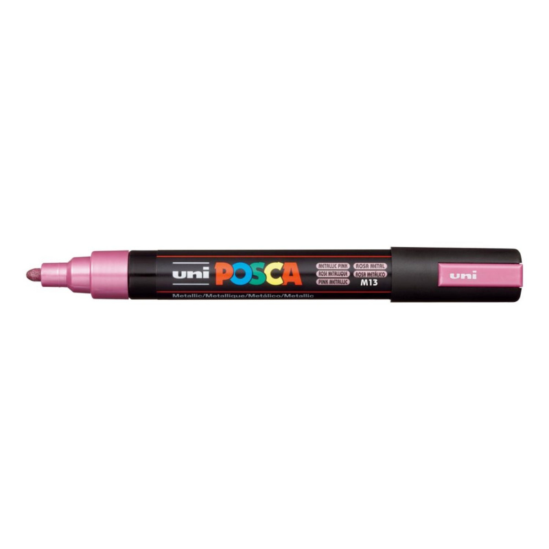 Uni Posca fixka PC-5M, 2,5 mm, metalická rúžová