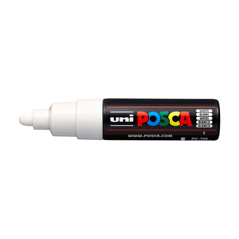 Uni Posca fixka PC-7M, 4,5-5,5 mm, biela