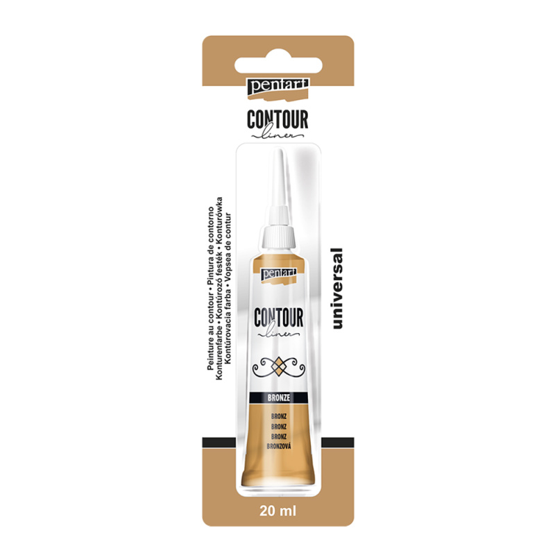 Univerzálna kontúrovacia farba 20 ml metalická bronzová