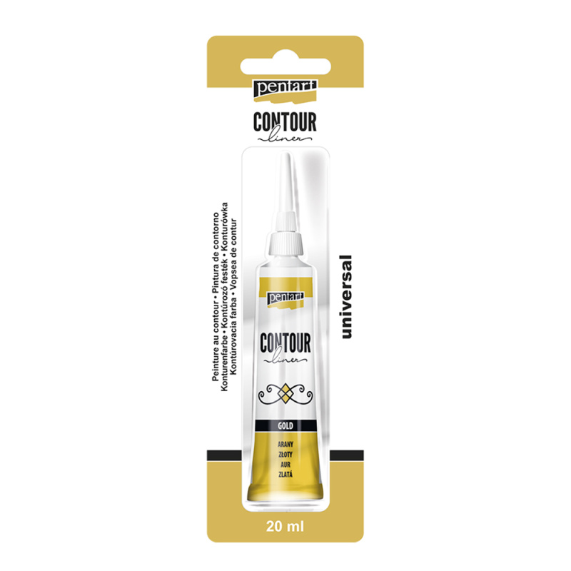 Univerzální konturovací barva 20 ml metalická zlatá