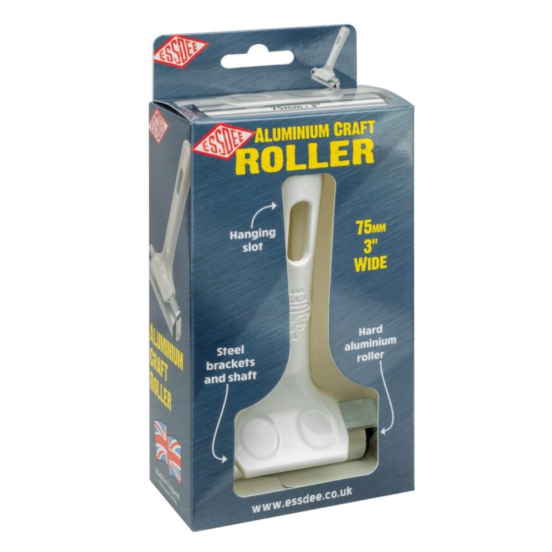 Valček na linoryt hliníkový, ESSDEE, 75 mm