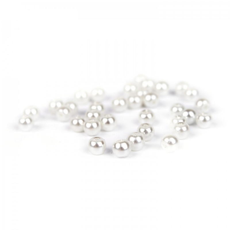 Voskované perly 4 mm biela 500 ks