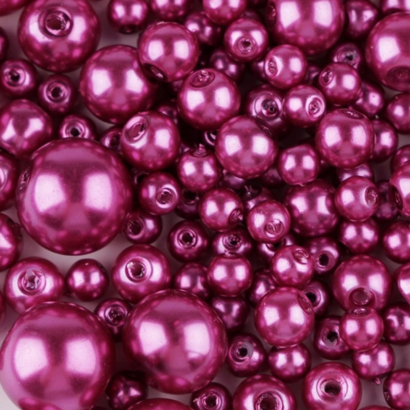 Voskované perly 6 mm,13B cyklaménová 30ks