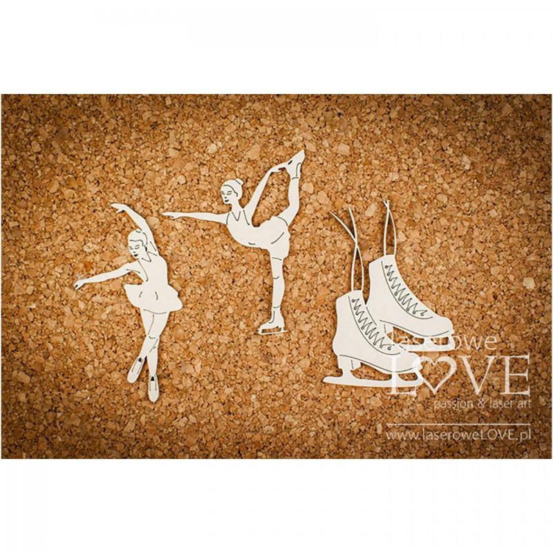 Výrezy z lepenky, krasokorčuliarka