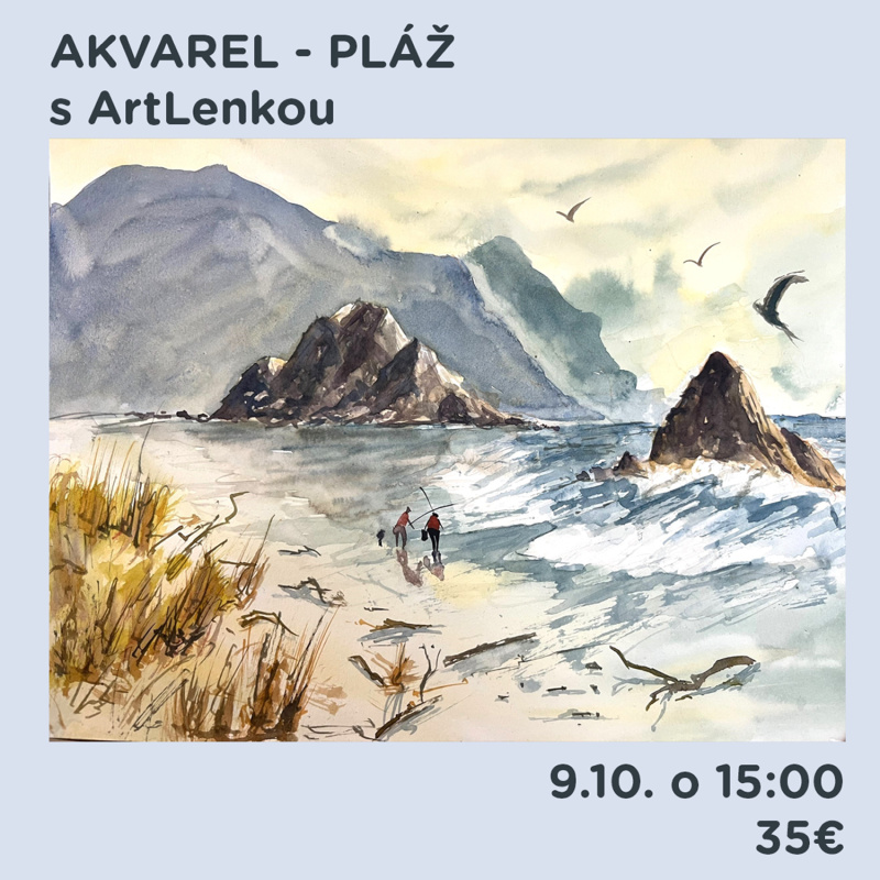 Workshop, Pláž - akvarel, 9. 10. 2025 - 15:00