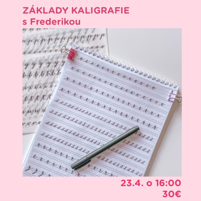 Workshop, Základy kaligrafie, 23. 4. 2026 - 16:00