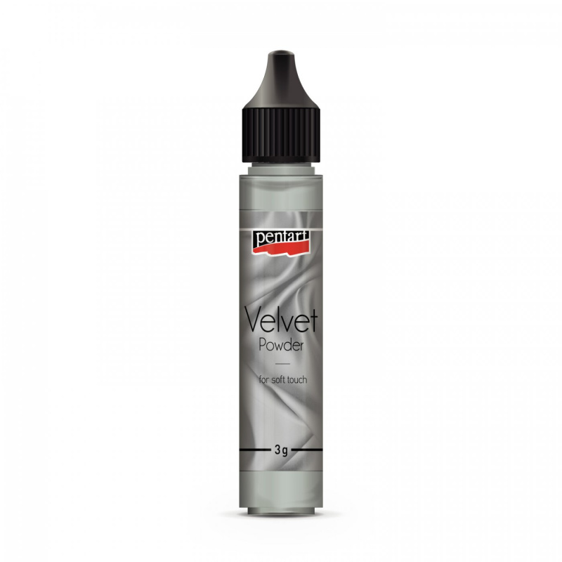 Zamatový prášok, 3 g, šedá