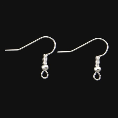 Afroháčik 17 x 0,5 mm, 10 ks, platina