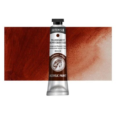 Akrylová farba Artemisia transparent brown iron oxide, 40 ml