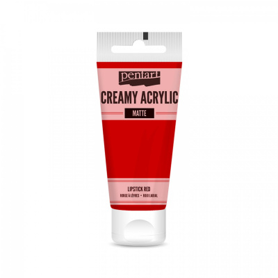 Akrylová farba krémová, matná, lipstic red, 60 ml