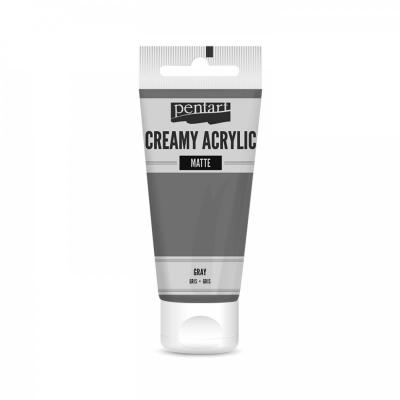 Akrylová farba, krémová, matná, sivá, 60 ml