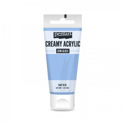 Akrylová farba krémová, pololesklá, baby blue, 60 ml